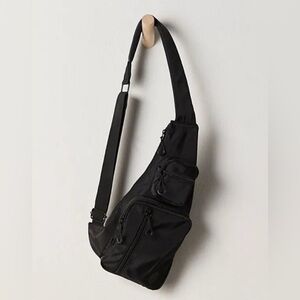 NWT Free People Sprinter Sling Bag in Black